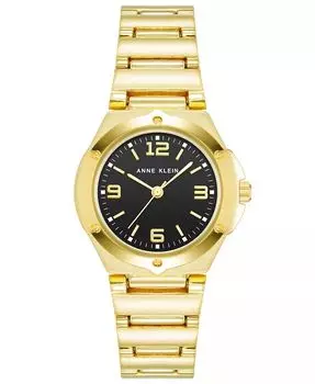 Женские кварцевые часы-браслет из золотистого сплава, 29 мм Anne Klein, мультиколор