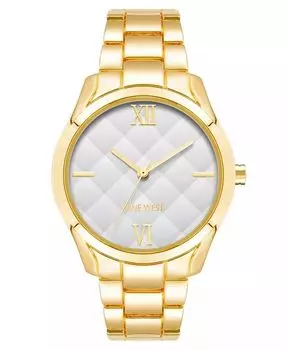 Женские кварцевые часы-браслет из золотистого сплава, 36 мм Nine West, желтый