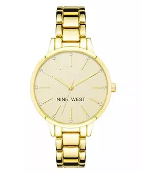 Женские кварцевые часы-браслет из золотистого сплава, 36 мм Nine West, желтый