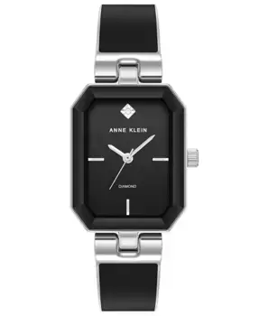 Женские кварцевые часы-браслет с эмалью и сплавом, 24 мм x 37,5 мм Anne Klein, мультиколор