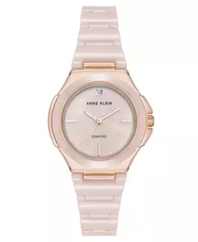 Женские кварцевые часы-браслет с розовой керамикой, 30 мм Anne Klein, мультиколор