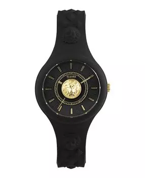 Женские кварцевые часы Fire Island с 3 стрелками, черные силиконовые, 39 мм Versus Versace, черный