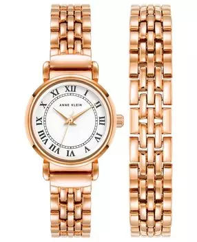 Женские кварцевые часы из сплава розового золота, комплект 24 мм Anne Klein, золотой