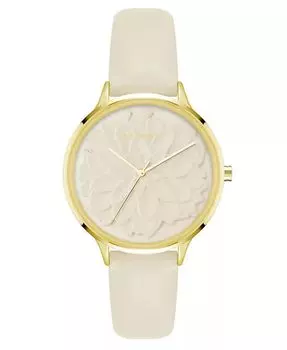 Женские кварцевые часы кремового цвета с ремешком из искусственной кожи, 34,5 мм Nine West, мультиколор