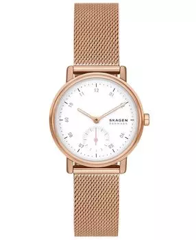 Женские кварцевые часы Kuppel Lille с тремя стрелками из нержавеющей стали цвета розового золота, 32 мм Skagen, золотой