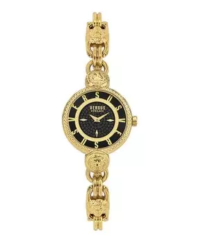 Женские кварцевые часы Les Docks Petite с 2 стрелками из нержавеющей стали золотистого цвета, 30 мм Versus Versace