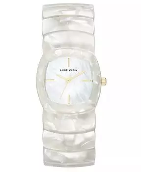 Женские кварцевые часы с расширением звеньев из ацетата слоновой кости, 30 мм Anne Klein, слоновая кость