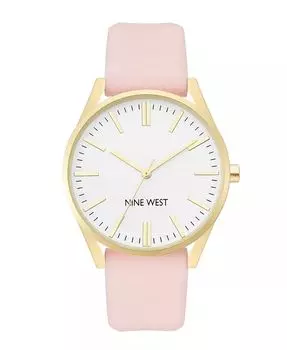 Женские кварцевые часы с розовым ремешком из искусственной кожи, 36 мм Nine West, мультиколор