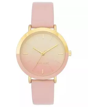 Женские кварцевые часы с розовым ремешком из искусственной кожи, 36 мм Nine West, мультиколор