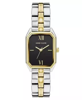 Женские кварцевые двухцветные часы-браслет из сплава, 24 мм Anne Klein, золото