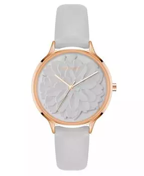 Женские кварцевые серые часы с ремешком из искусственной кожи, 34,5 мм Nine West, мультиколор
