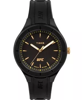 Женские кварцевые силиконовые часы UFC Shogun, черные, 38 мм Timex, черный