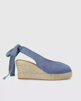 Женские льняные эспадрильи с открытым носком Lodi, синий