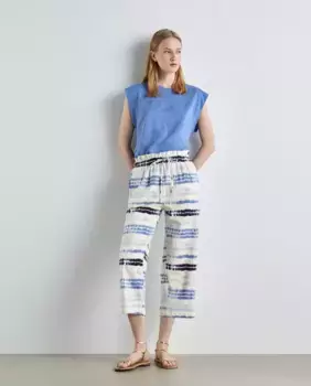 Женские льняные брюки-кюлоты Easy Wear, синий