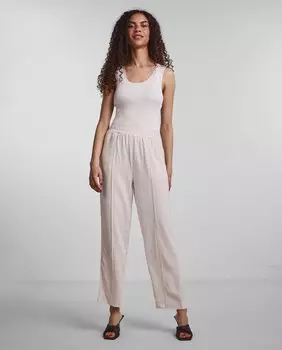 Женские льняные брюки с эластичной резинкой на талии Yas