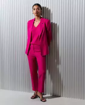 Женские льняные брюки с французским карманом Easy Wear, фуксия