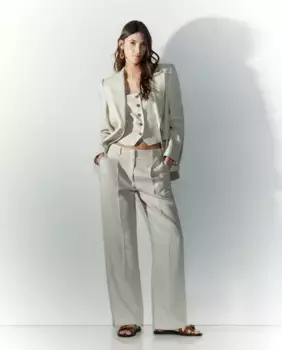 Женские льняные брюки Tintoretto, бежевый