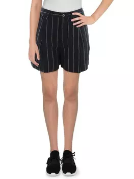 Женские льняные мини-повседневные шорты Lauren Ralph Lauren, черный