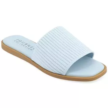 Женские льняные сандалии без шнуровки Journee Collection Prisilla Tru Comfort из пеноматериала, синий