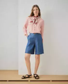 Женские льняные шорты-бермуды Lloyd's, синий