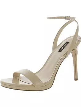 Женские лакированные босоножки Loola с открытым носком и пяткой Nine West, цвет light natural patent