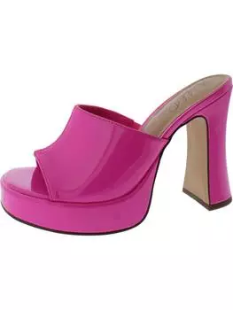 Женские лакированные босоножки-мюли Clohve с открытым носком Wild Pair, цвет pink patent