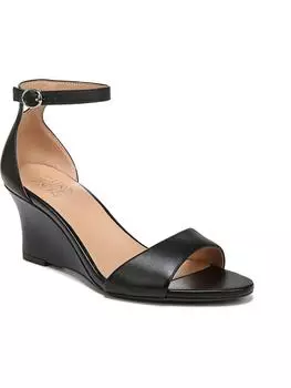 Женские лакированные босоножки на танкетке с ремешком на щиколотке Vera Naturalizer, черный