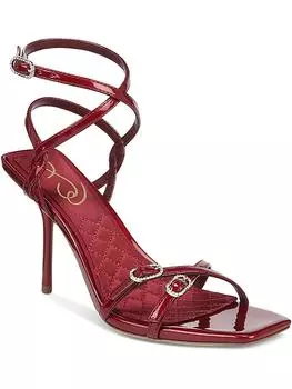 Женские лакированные босоножки Trevin Slingback со стразами Sam Edelman, цвет red jewel patent