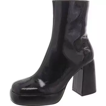 Женские лакированные ботильоны Banish с круглым носком Steve Madden, черный
