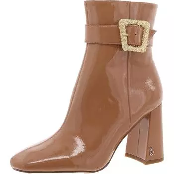 Женские лакированные ботильоны Corinne с фактурной подошвой Sam Edelman, цвет camel patent