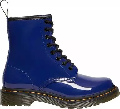 Женские лакированные ботинки Dr. Martens 1460 на шнуровке