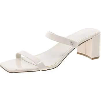 Женские лакированные сандалии Kater Slip-On Slide Calvin Klein, белый