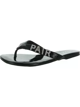 Женские лакированные сандалии на плоской подошве Fantasia Wild Pair, цвет Black Patent