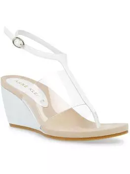 Женские лакированные шлепанцы на танкетке Ikari Anne Klein, белый