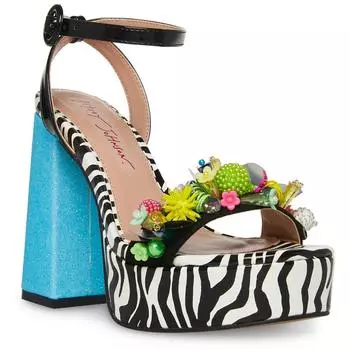 Женские лакированные туфли Jordan Glitter на каблуках Betsey Johnson, цвет black multi