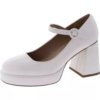Женские лакированные туфли Мэри Джейн с квадратным носком Steve Madden, цвет white patent