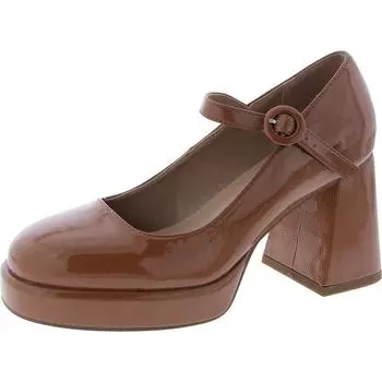 Женские лакированные туфли Мэри Джейн с квадратным носком Steve Madden, цвет camel patent
