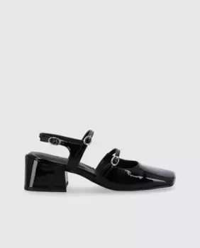 Женские лакированные туфли с квадратным носком Alohas, черный