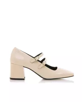 Женские лакированные туфли с пряжками Mustang, цвет Natural