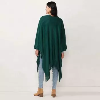 Женские LC Lauren Conrad Brushed Ruana LC Lauren Conrad, черный