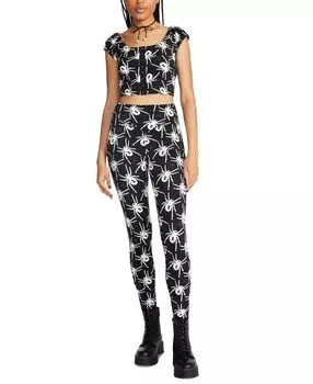 Женские леггинсы без застежек с высокой посадкой и принтом Betsey Johnson