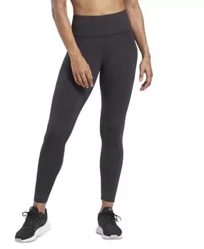 Женские леггинсы без застежки с высокой талией Lux, эксклюзив Macy's Reebok, черный