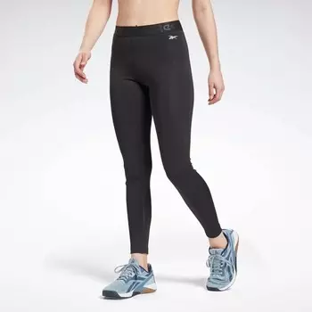 Женские леггинсы для тренировок, готовый рекламный ролик Reebok, черный