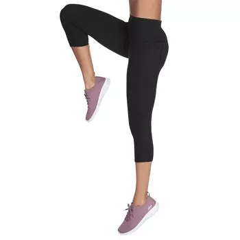 Женские леггинсы до середины икры с высокой талией Skechers GOWALK GOFLEX, черный