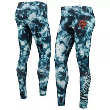 Женские леггинсы FOCO Navy Chicago Bears с принтом тай-дай