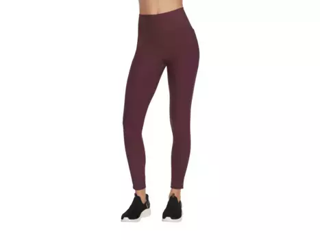 Женские леггинсы Go Flex в рубчик Skechers, цвет burgundy