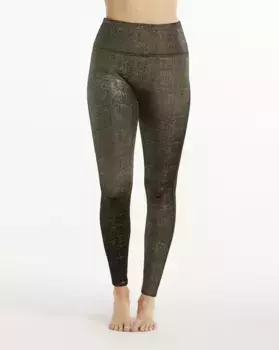 Женские леггинсы из блестящего бархата, моделирующие фигуру Spanx, золотой