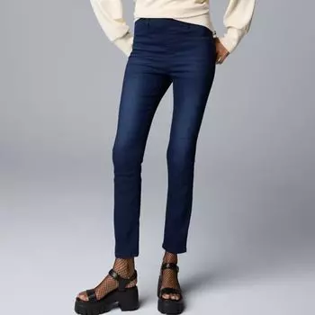 Женские леггинсы из денима со средней посадкой, корректирующие фигуру Simply Vera Vera Wang, цвет dark