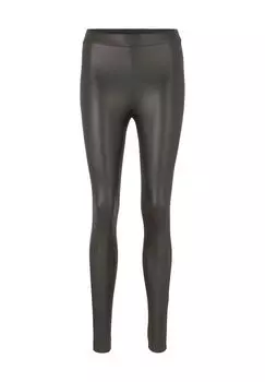 Женские леггинсы из искусственной кожи с эластичным поясом Tom Tailor, цвет Deep Black