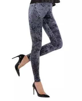 Женские леггинсы из мятого бархата MeMoi, синий